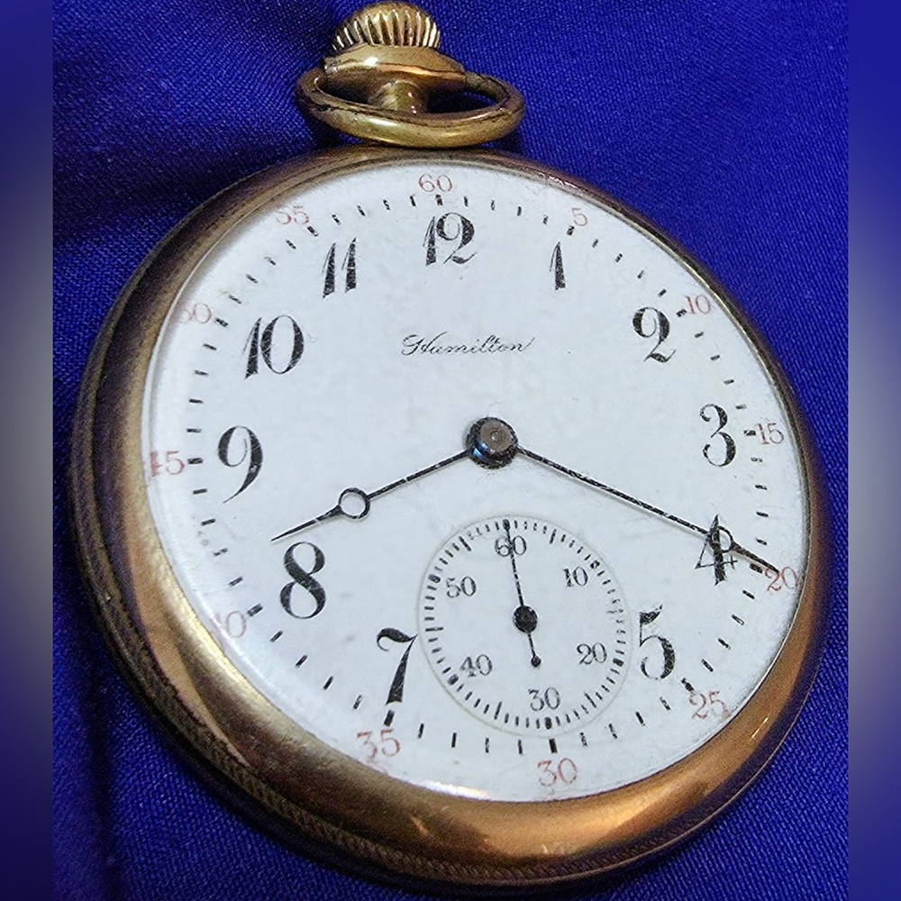 Hamilton 974 Pocket Watch • 17J Movement • c.1905 • Gold‑Filled Case